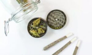 Cannabis caviar and weed joints