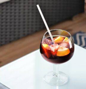 A glass of wild cherry cola